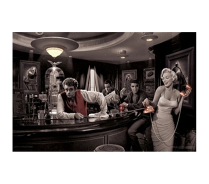 Chris Consani Java Dreams Poster featuring Marilyn Monroe, Elvis Presley, James Dean, and more
