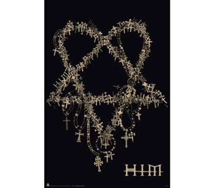 HIM Band Cross Heart Poster