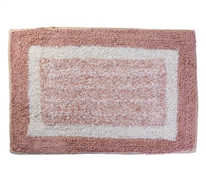College Cotton Bath Mat - Mauve Pink