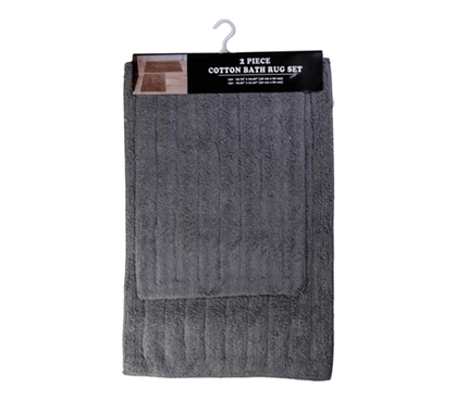 Cotton Dorm Bath Mat - 2PC Set