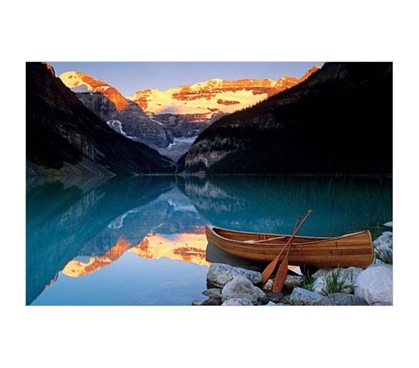 Great Dorm Wall Decor - Canoe Lake Louise Poster - Peaceful Poster For College