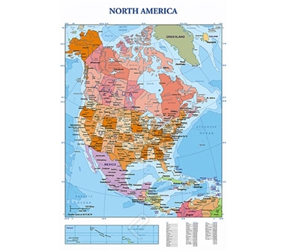 Useful Map of North America Poster