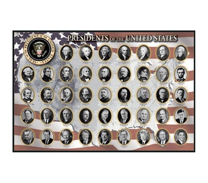 Patrioic Presidents of the United States Poster