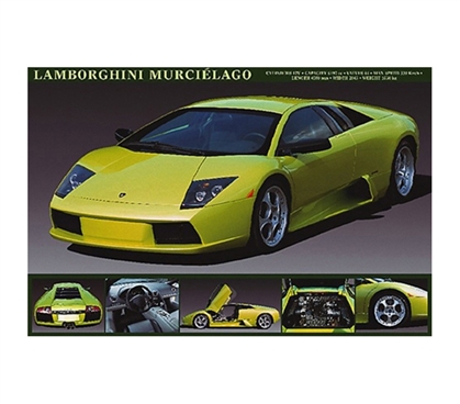 Sport Car - Yellow Lamborghini Murcielago Poster