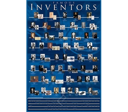 Cool Famous Inventors College Wall Poster