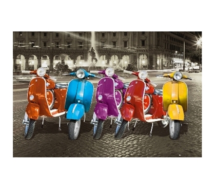 Plenty Of Color For Dorm Decor - Vespas Rome Poster - Great Poster For College