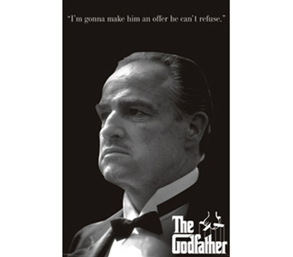 Powerful & Intimidating Portrait yet Respectful - The Godfather Profile Poster for Dorms