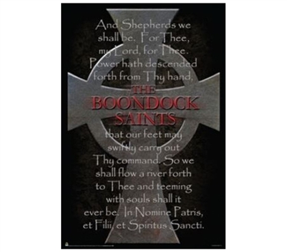 Decorate Your Dorm - Boondock Saints Cross Poster - Movie Posters For College