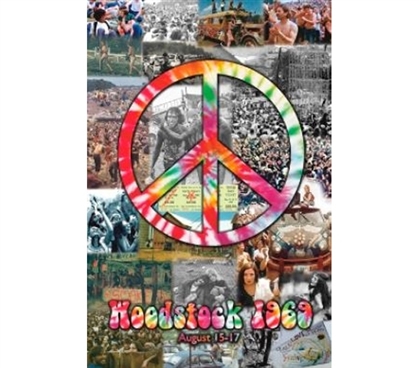 Music Posters For Cheap - Woodstock Collage Poster - Great Dorm Item