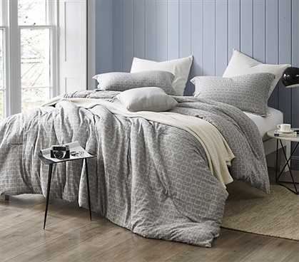 Easy to Match College Dorm Decor Highlands Gray Extra Long Twin Bedding Comforter