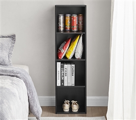 Sturdy College Storage Yak About It Useful Dorm Room Furniture Black Four Cube Organizer for Dorm Supplies