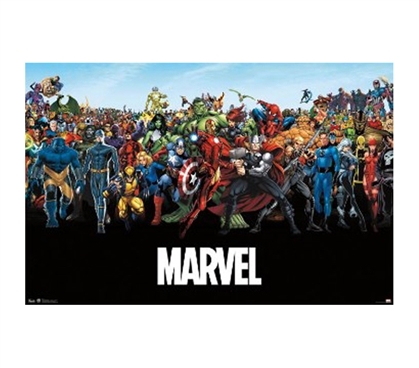 Marvel - The Lineup Poster - Great For Superhero Fans