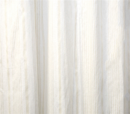 Start Fresh - Striped Print Shower Curtain Cream - Necessary For Dorm Bathrooms
