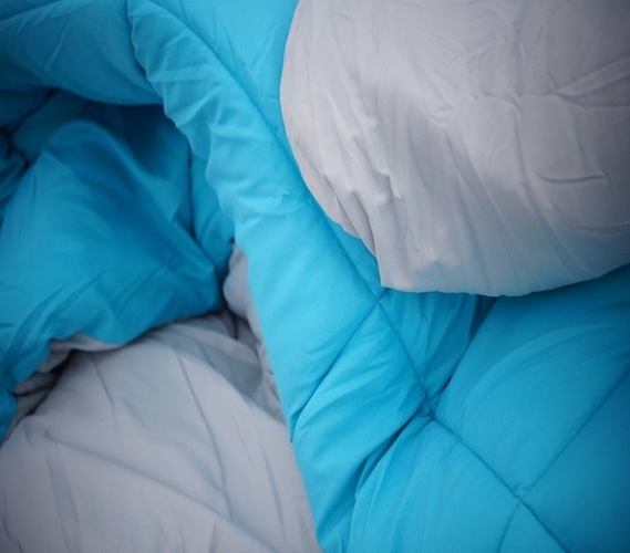 Glacier Gray/Aqua Reversible College Comforter - Twin XL Bedding