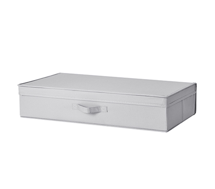 Gray Folding Fabric Storage Box With Lid Under the Bed College Storage Solutions