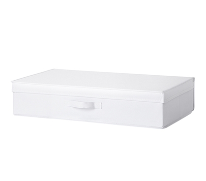 White College Folding Box Durable 600D Polyester Material For Underneath Twin XL Dorm Bed