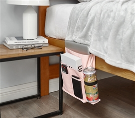 Durable Dorm Storage Ideas Rose Quartz TUSK Pretty Pink Twin XL Bedside Caddy