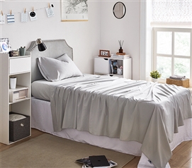 High Quality Dorm Bedding Luxury Sheet Set Extra Long Sheets College Twin Sheet Set Gray