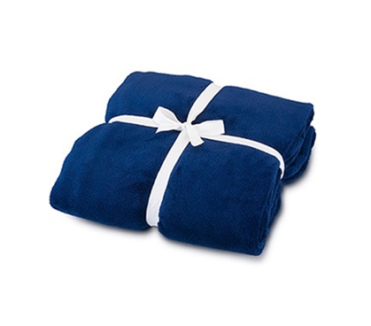 Navy Cozy Fleece College Dorm Bed Blanket Essential Bedding Supplies