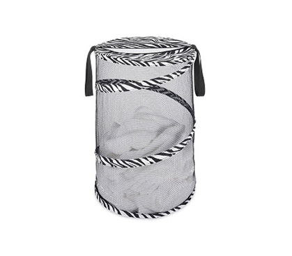 Cheap And Useful - Zebra Collapsible Laundry Hamper - Fun Basic Dorm Item