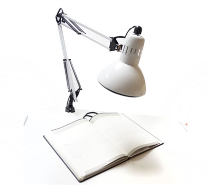 Adjusting College Clip Lamp - White College Supplies