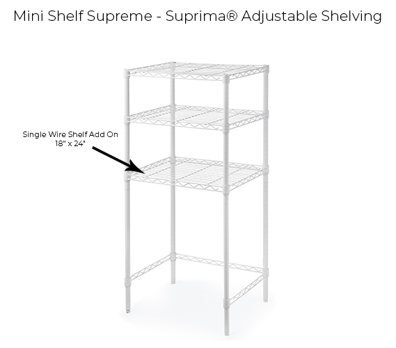 Wooden Shelf Supreme - Mini Fridge Organizer - White