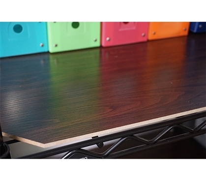 Dorm Shelf Supreme Top Shelf Liner Made with Durable Wooden Materials Multiple Colors Available