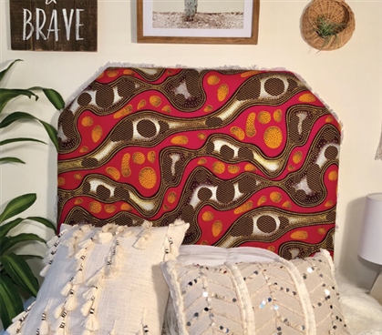 One Of A Kind Dorm Room Decor Colorful African Stream College Dorm Headboard