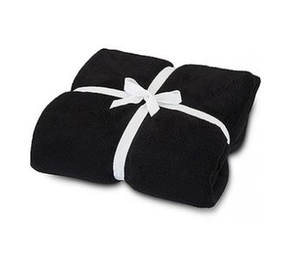 Dorm Bedding Essentials - Black Cozy Fleece - College Supplies