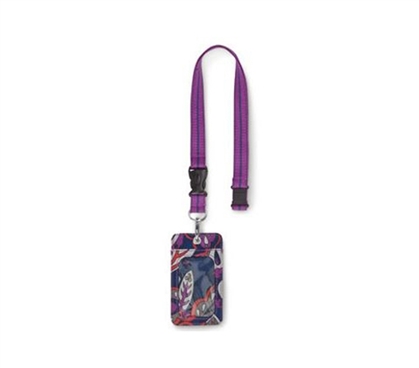 Vivid Paisley Student ID Holder - Lanyard Style - College Accessory