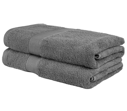 Gray Dorm Towel Set Affordable College Antimicrobial Bathroom Supplies for Dorm Rooms