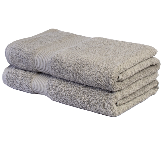 Bacteria Resistant Towels for Dorms: 100% Cotton Antimicrobial College Towel  2-Pack - Silver