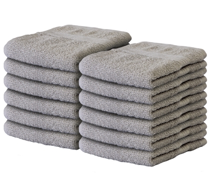 Affordable Gray Washcloths for College Student Room Shared Bathroom Dorm Supplies
