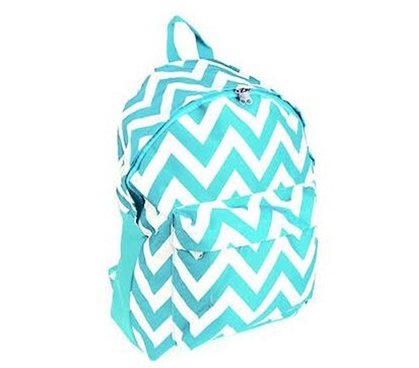 College Essential - College Backpack - Gray Chevron - Stylish Design