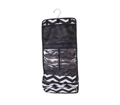 Black White Chevron - Cosmetic Bag - College Supplies - Dorm Room Accessories