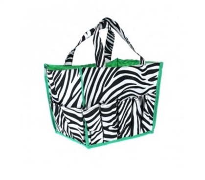 Zebra with Green Trim Dorm Organizer Dorm Essentials Must Have Dorm Items