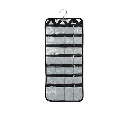 Dorm Accessories - Compact Jewelry Folding Organizer - Black And White - Closet Organizer