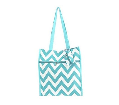 Chevron Tote Compact Carrier - Aqua - Laptop Bag - Backpack