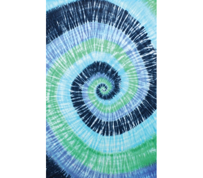 Cool And Colorful - Blue Spiral Tie-dye Tapestry - Add To Wall Decor