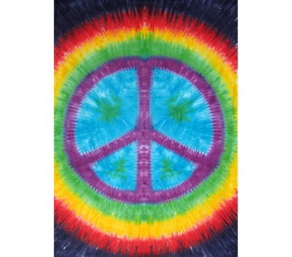 Rainbow Peace Sign Tapestry Dorm bed stuff