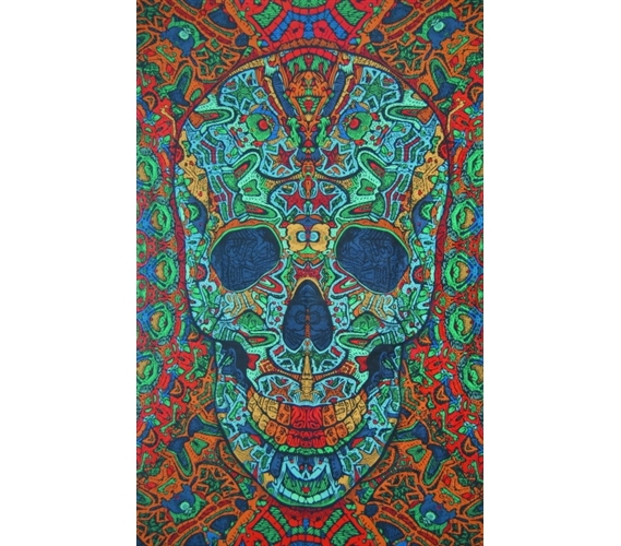 3D Skull Tapestry