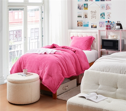 Neon Nights - Coma Inducer Twin XL Comforter - Neon Pink