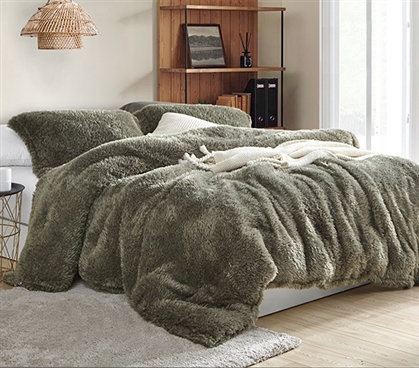 Laurel Oak Hairnado Twin Extra Long Comforter Set Coma Inducer Plush Dorm Bedding