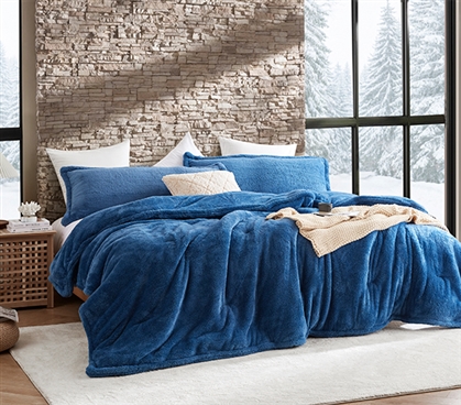 Ultra Plush Coma Inducer Machine Washable Dorm Bedding Blue Jeans Twin Extra Long Comforter