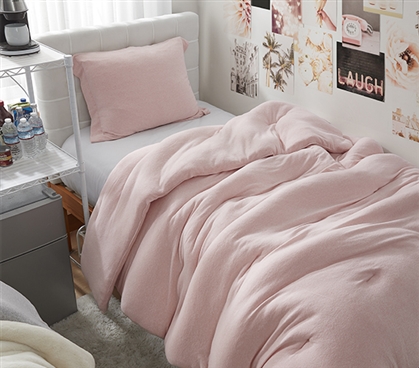 Cute Soft Designer Twin XL Bedding Set Pink Dorm Room Decor Ideas Cozy College Comforter