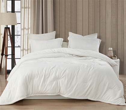 Super Soft Extra Long Twin Comforter Set Coma InducerÂ® Wait Oh What Off White College Bedding