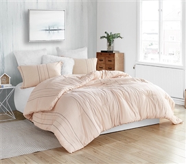 Super Soft 100% Cotton College Comforter Creme De La Yarn Dyed Twin Extra Long Bedding
