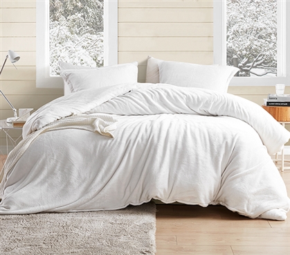 Ultra Cozy Twin Extra Long Duvet Cover Set Coma Inducer Wait Oh What Farmhouse White Off White College Bedding