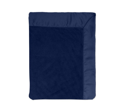 Coral Bed Blanket with Satin Border Midnight Blue Cool college bedding