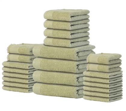 High Quality Cotton Towels 24 Piece Set Green Dorm Room Aesthetic College Bathroom Essentials